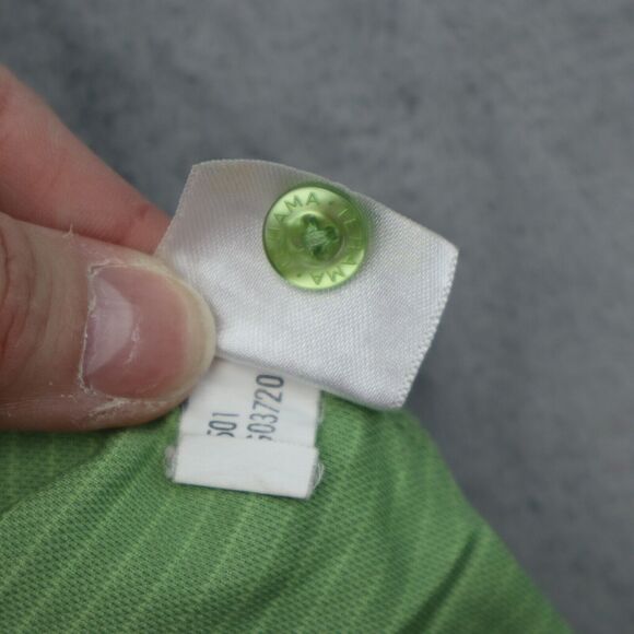 Tehama Shirt Mens L Green Polo Hangem dry Moisture Management Golf Cotton Blend - Picture 13 of 16
